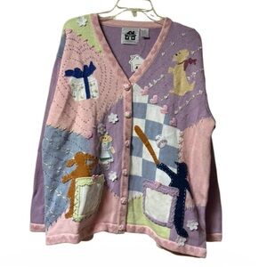 NWT ~Vintage ~Storybook Knits~ Grandmothers Love ~Sweater ~Women’s ~1X ~Cardigan
